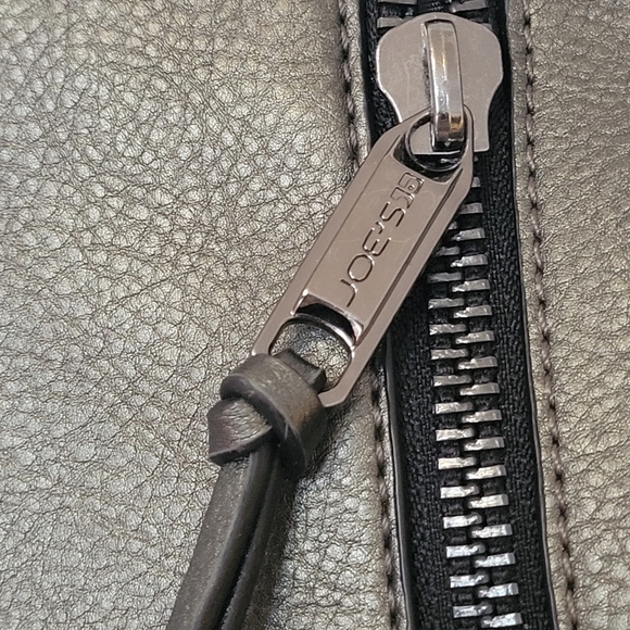 Joe’s Jeans Bucket Bag Metal Ring Crossbody Handbag Metallic Gray Detach Strap - Picture 3 of 11